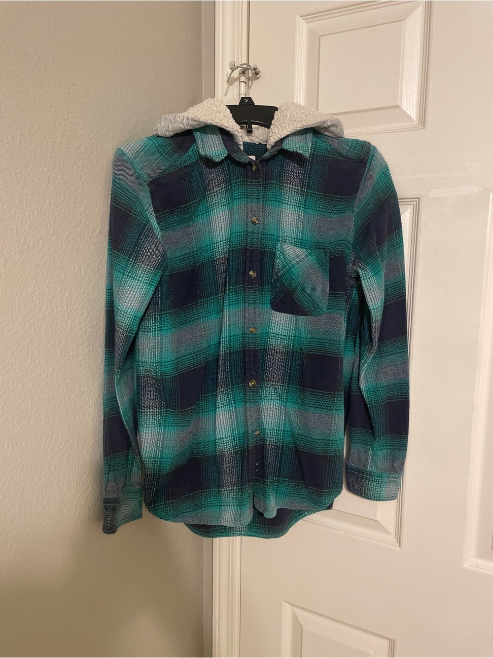 Flannel with Fleece Hood